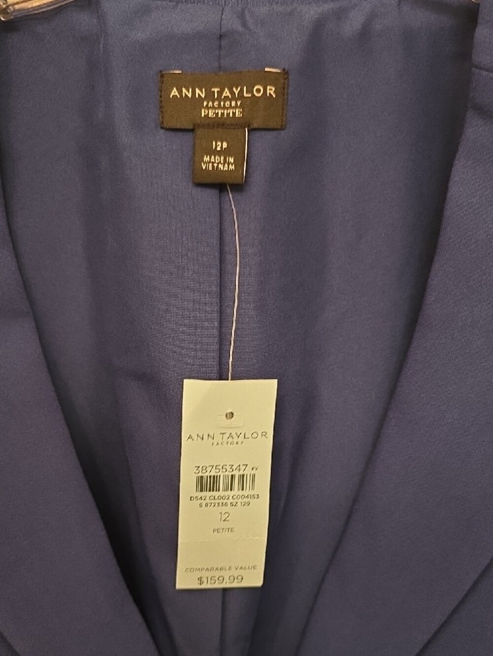 Ann Taylor Factory Royal Blue Cropped Blazer - Picture 4 of 8